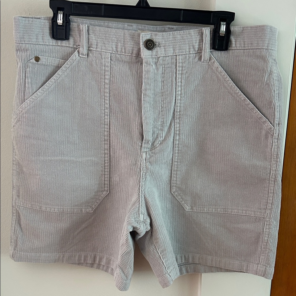Marine Layer Light Gray Corduroy Shorts
